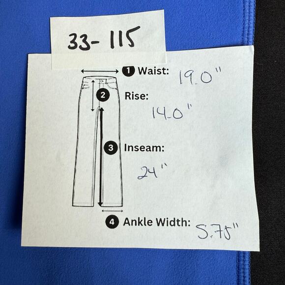 Fabletics PowerHold High-Waisted 7/8 Leggings Blue Black Side Stripe 3X (22-24) - Picture 8 of 9